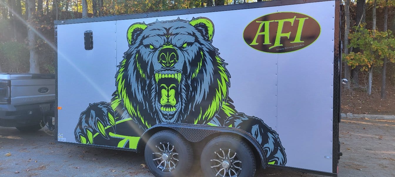 Bear graphic trailer wrap, AFI, by High Stakes Creative