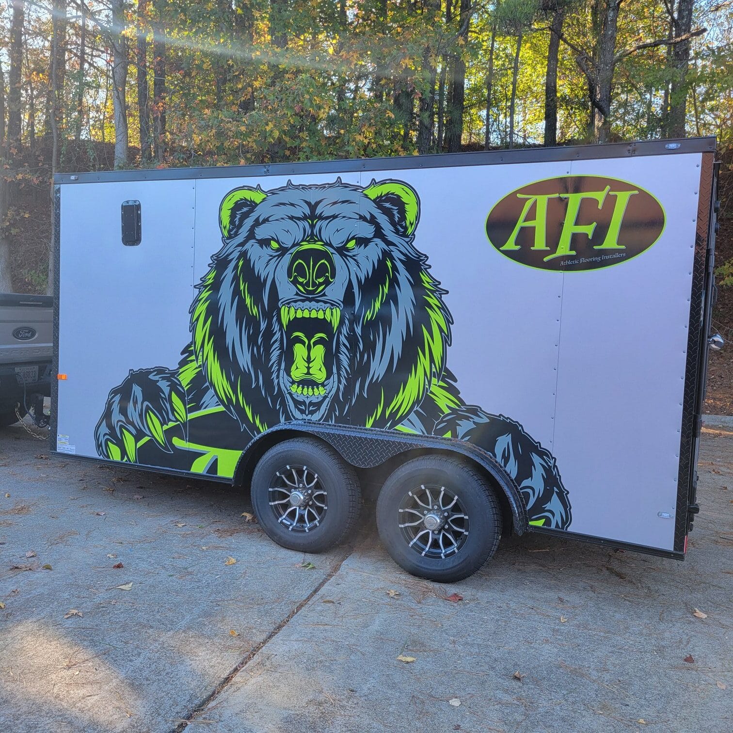 Bear graphic trailer wrap, AFI, by High Stakes Creative