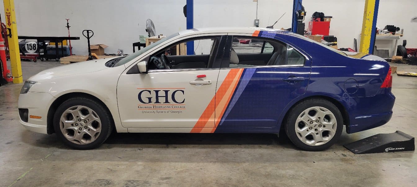Sedan wrap, Georgia Highlands College, Rome, GA, by High Stakes Creative