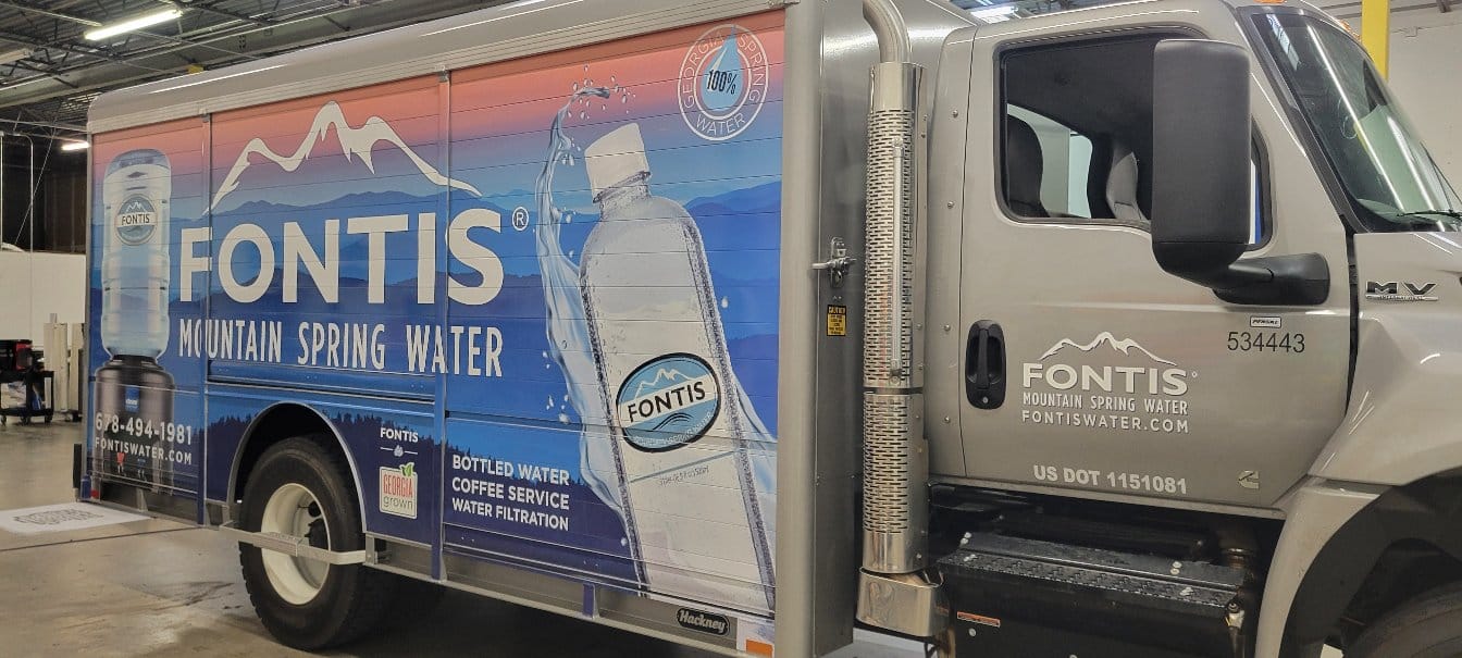 Box truck wrap, Fontis Water, Marietta, GA, by High Stakes Creative