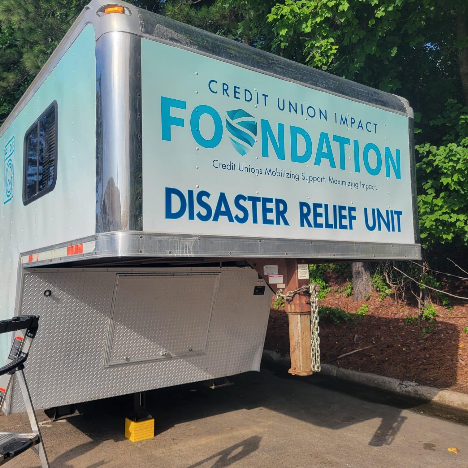 Disaster relief trailer wrap, Credit Union Impact Foundation, by High Stakes Creative