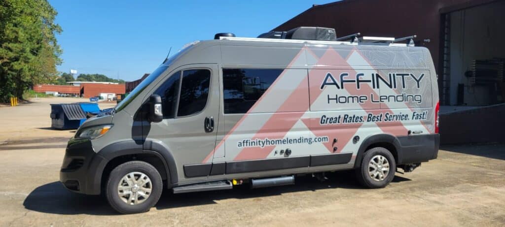 Sprinter van wrap, Affinity Home Lending, Marietta, GA, by High Stakes Creative