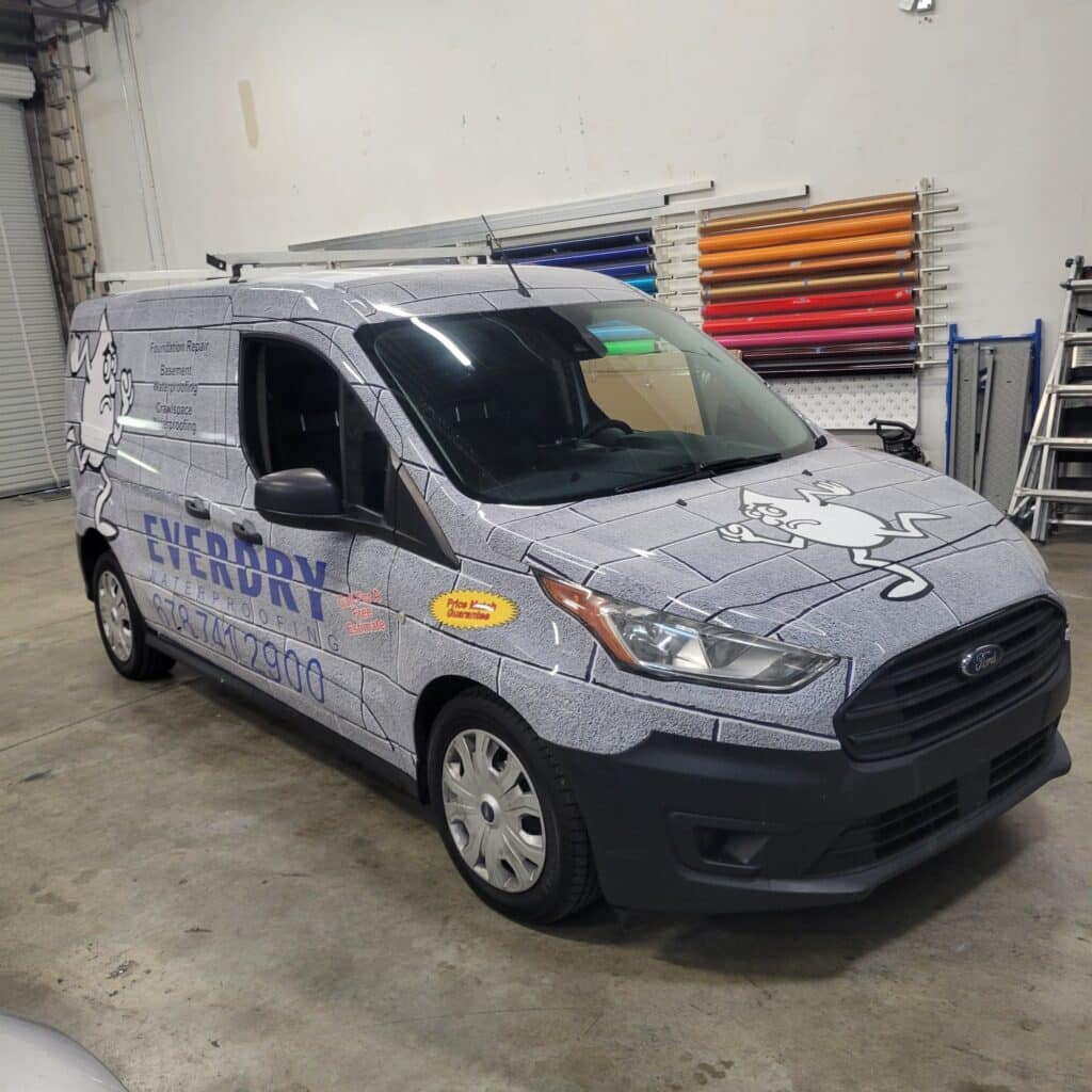Transit Connect van wrap, Everdry Waterproofing, Acworth, GA, by High Stakes Creative