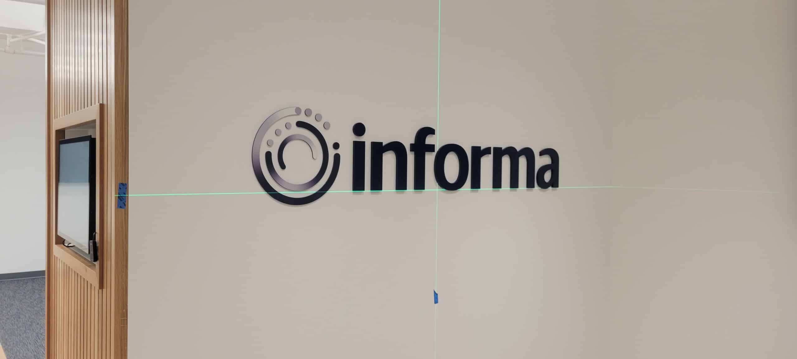 Lobby logo, Informa, Sandy Springs, GA, by High Stakes Creative