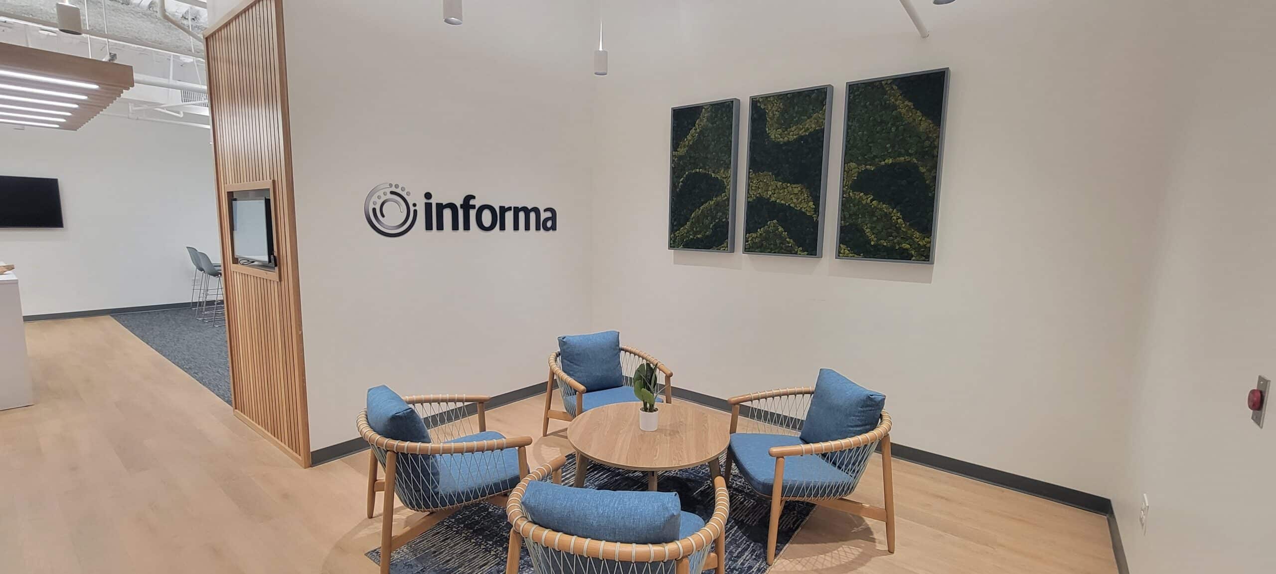 Lobby logo, Informa, Sandy Springs, GA, by High Stakes Creative