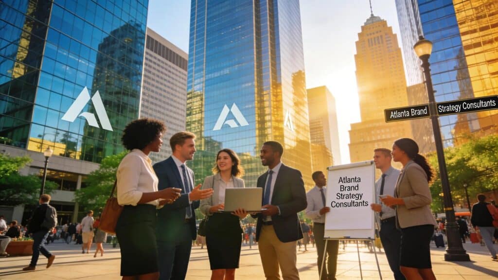 Dynamic Atlanta business landscape showcasing brand strategy consulting elements