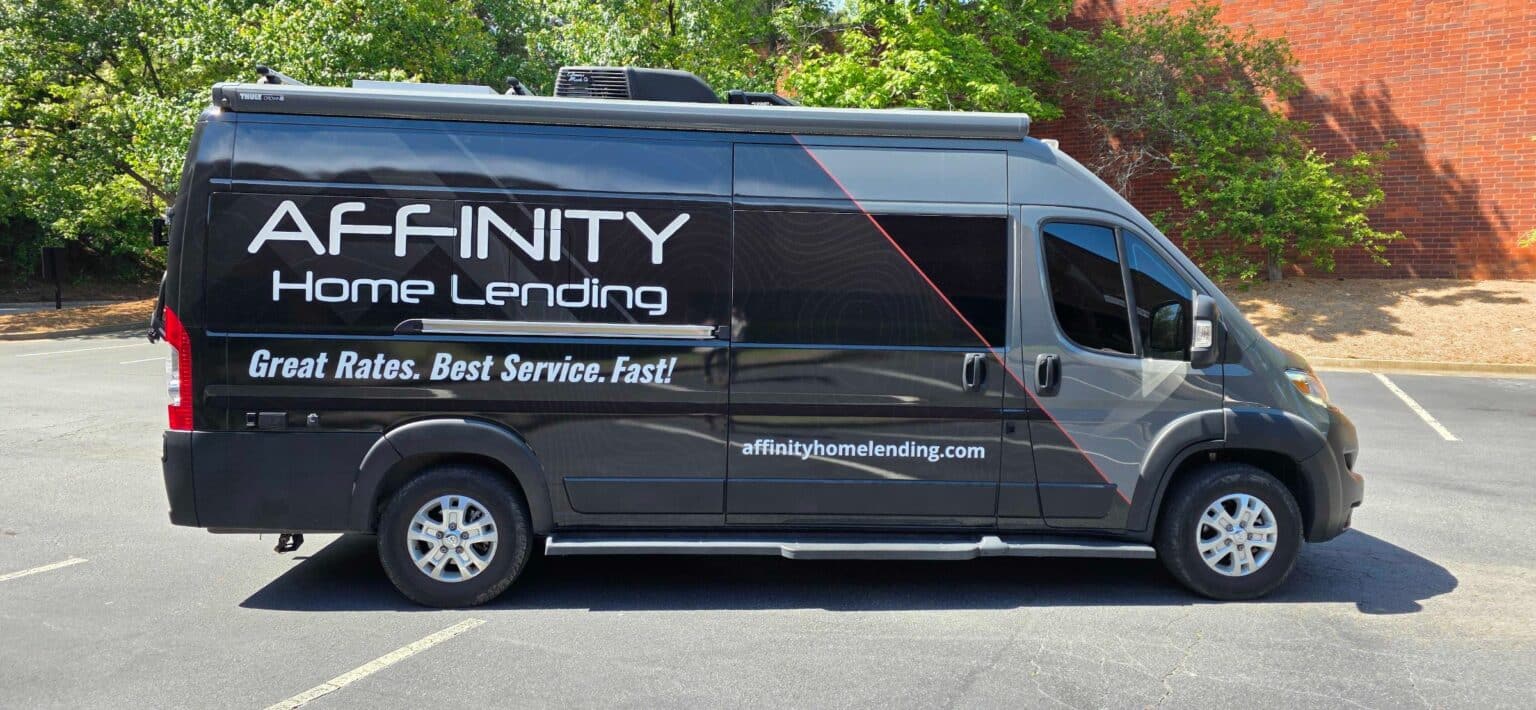 Ram ProMaster van wrap, Affinity Home Lending, Marietta, GA, by High Stakes Creative