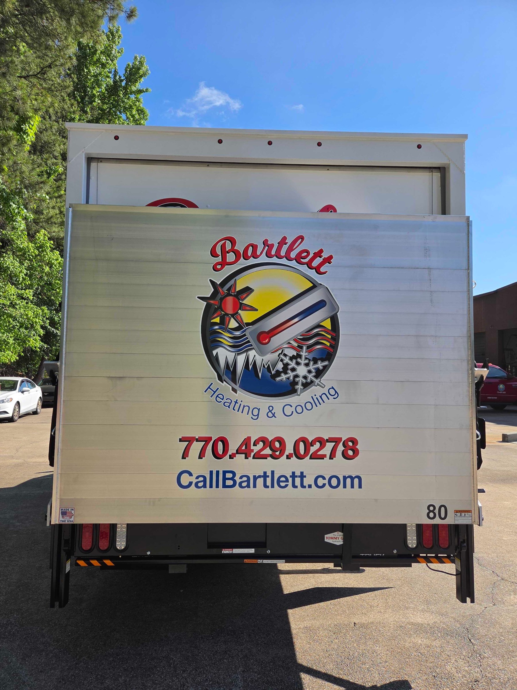 Box truck wrap, Bartlett Heating & Cooling, Marietta, GA, by High Stakes Creative