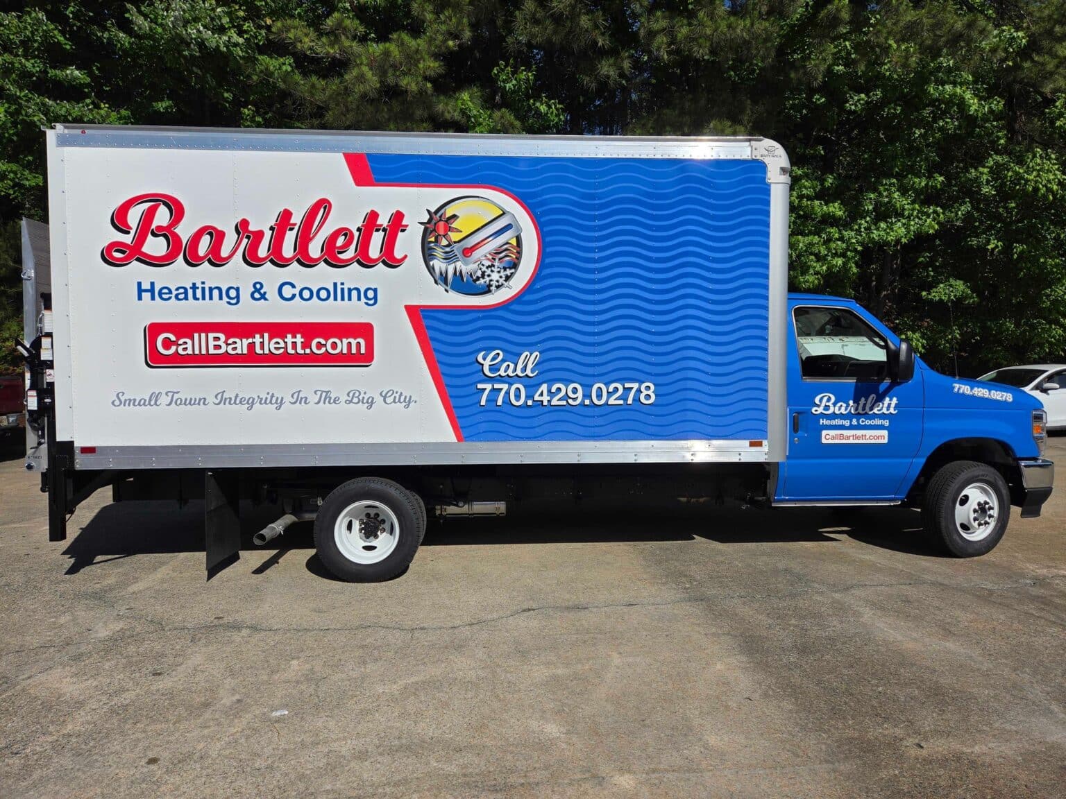 Box truck wrap, Bartlett Heating & Cooling, Marietta, GA, by High Stakes Creative
