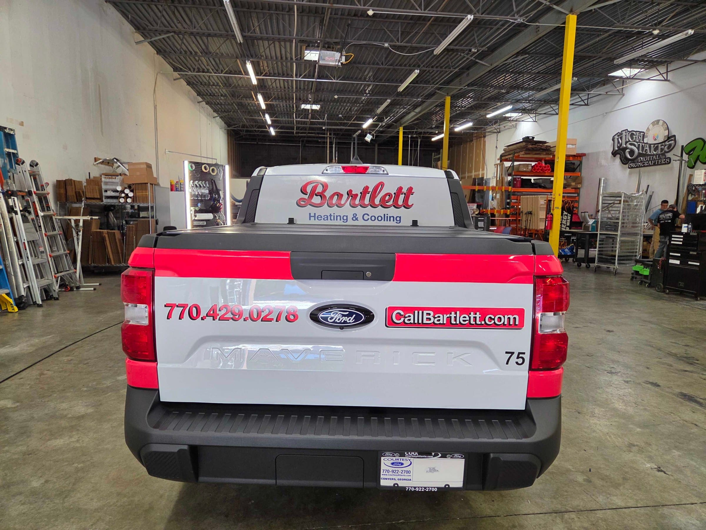 Ford Maverick wrap, Bartlett Heating & Cooling, Marietta, GA, by High Stakes Creative