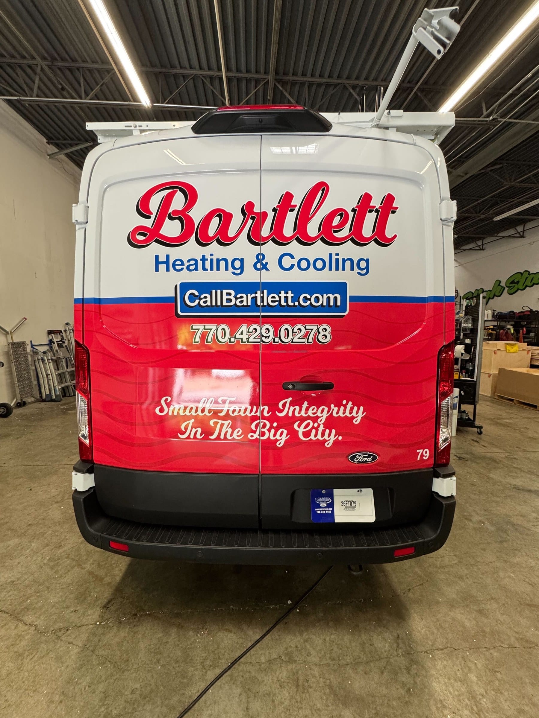 Ford Transit van wrap, Bartlett Heating & Cooling, Marietta, GA, by High Stakes Creative