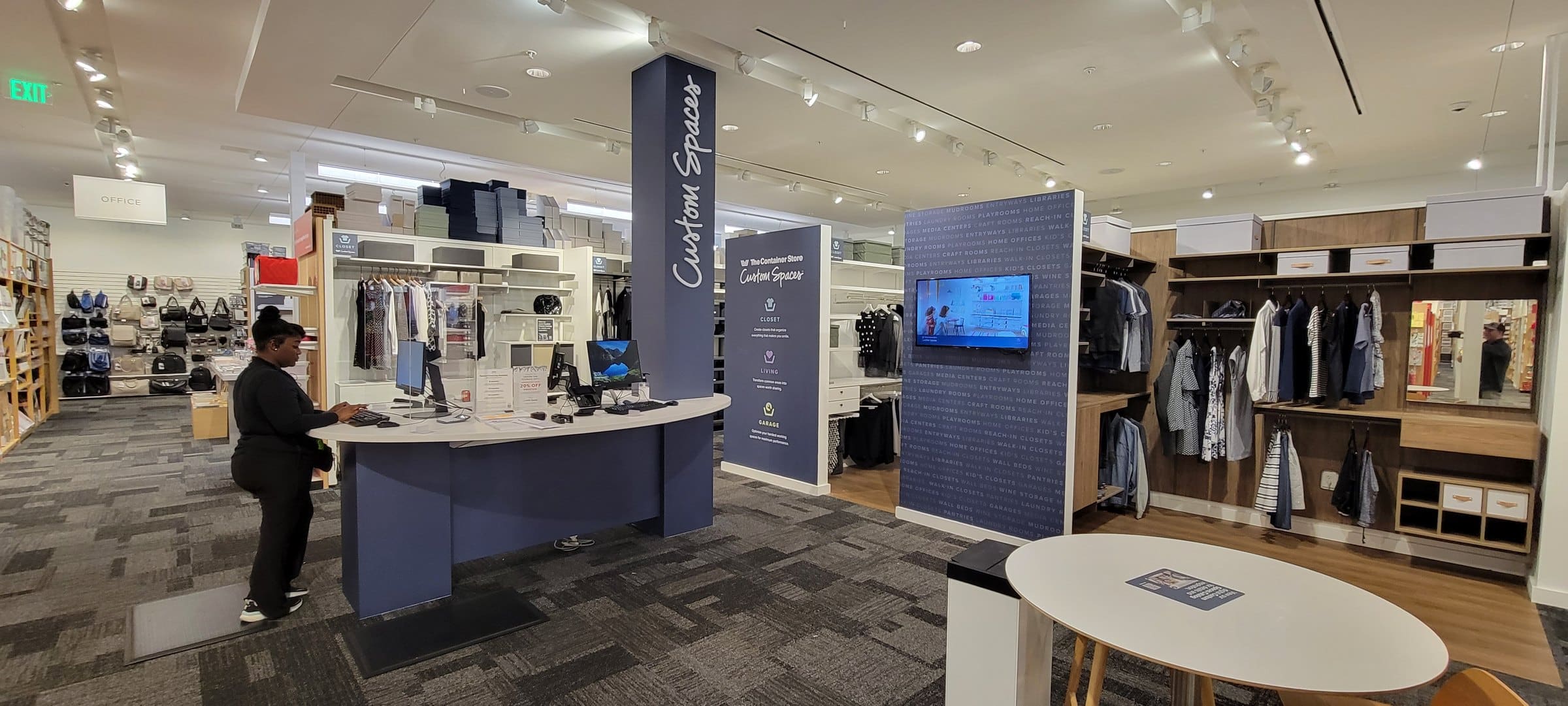 Custom Spaces showroom graphics, The Container Store, Alpharetta, GA, by High Stakes Creative