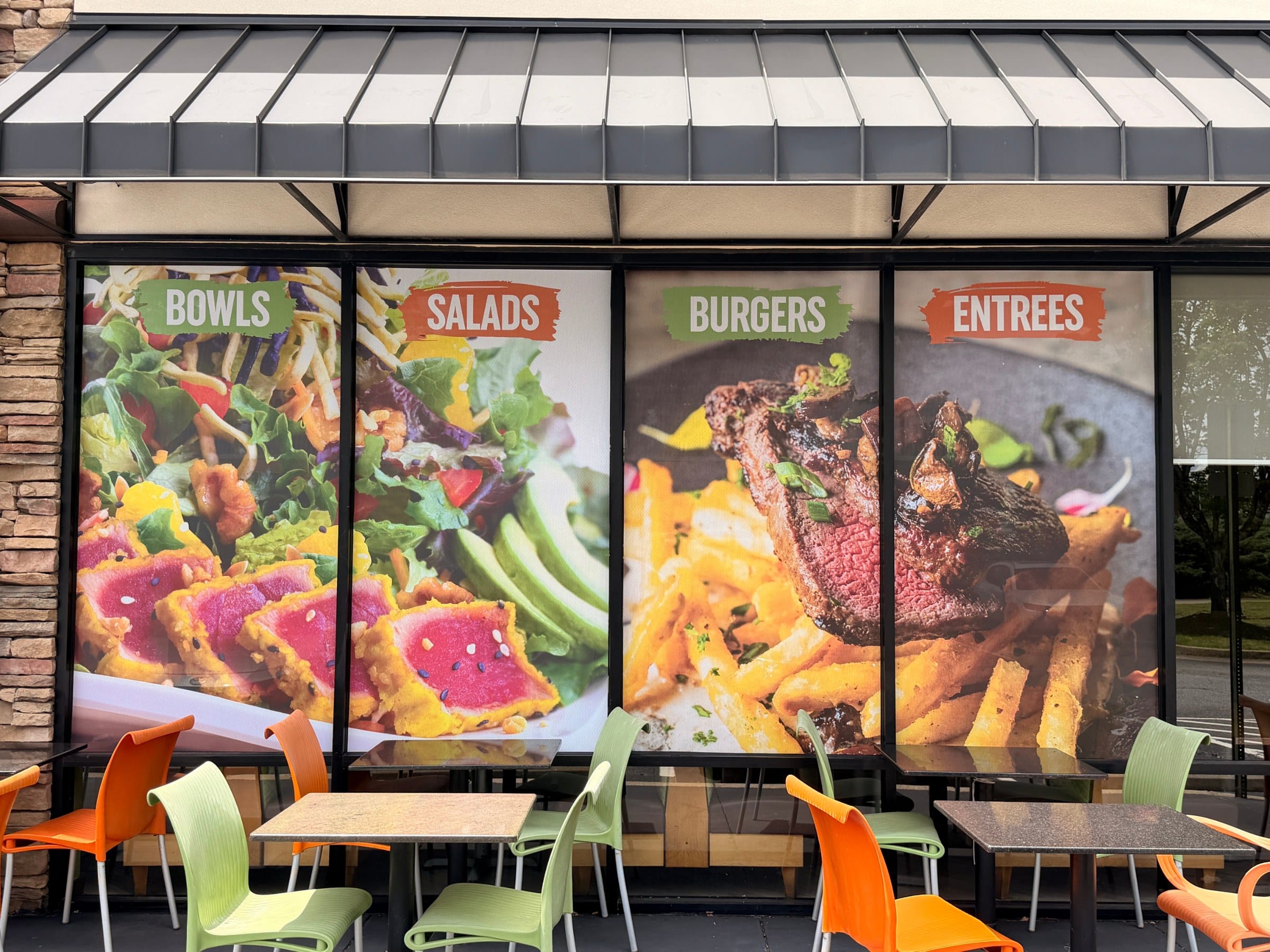 Johns Creek storefront window graphics, Fresh To Order, Johns Creek, GA, by High Stakes Creative