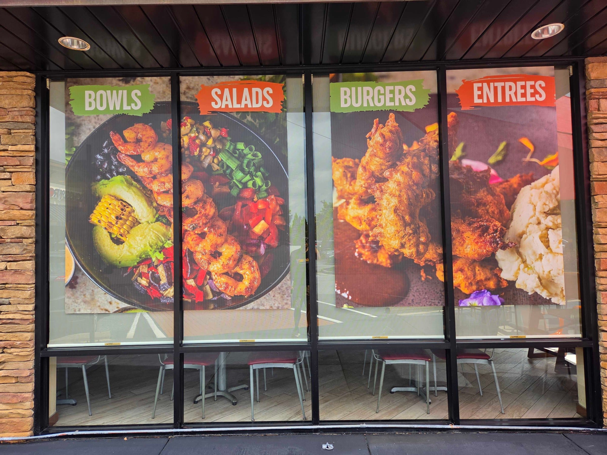 Storefront window graphics patio, Fresh To Order, by High Stakes Creative