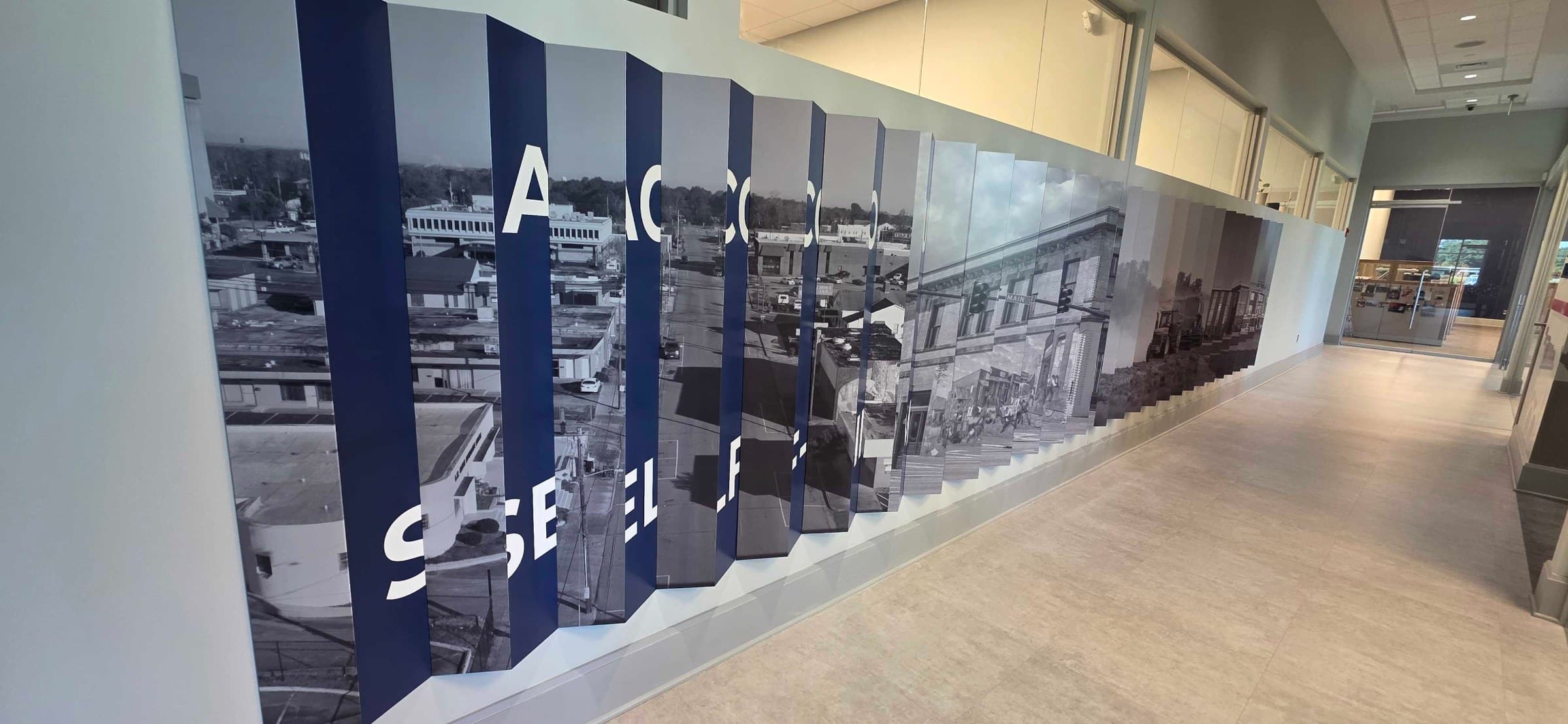 Lenticular values wall #2, Five Star Credit Union, Dothan, AL, by High Stakes Creative