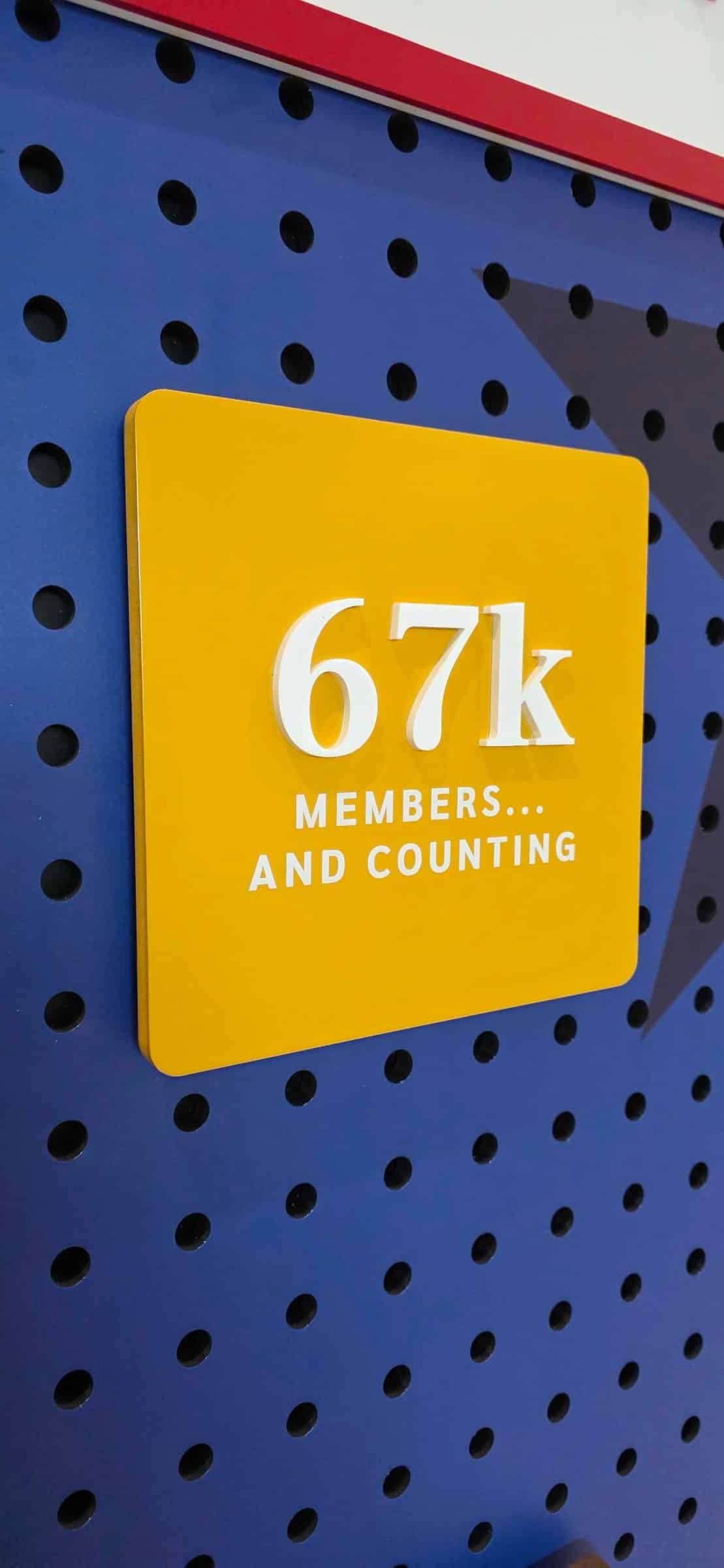 Routed PVC backer panels, community pegboard wall, Five Star Credit Union, Dothan, AL, by High Stakes Creative