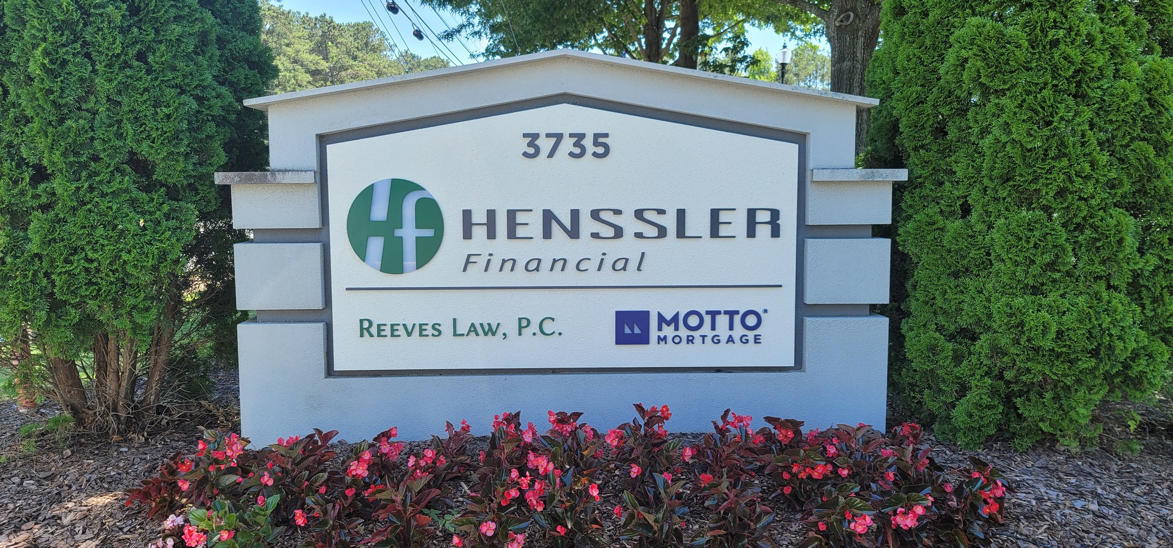 Monument, alternate angle, Henssler Financial, Kennesaw, GA, by High Stakes Creative
