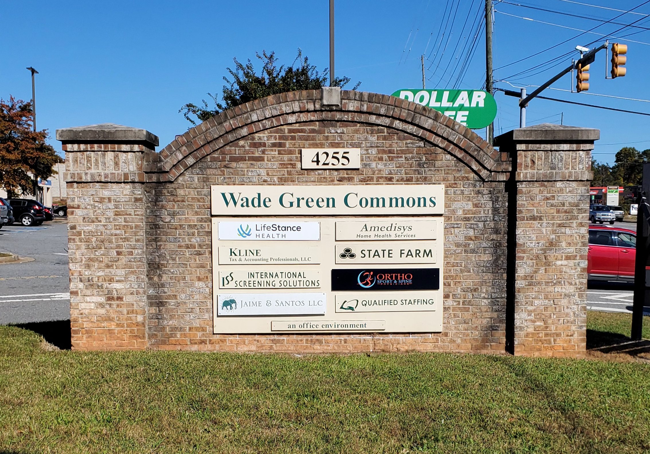Tenant panel on Wade Green Commons monument sign, LifeStance Health, Kennesaw, GA, by High Stakes Creative
