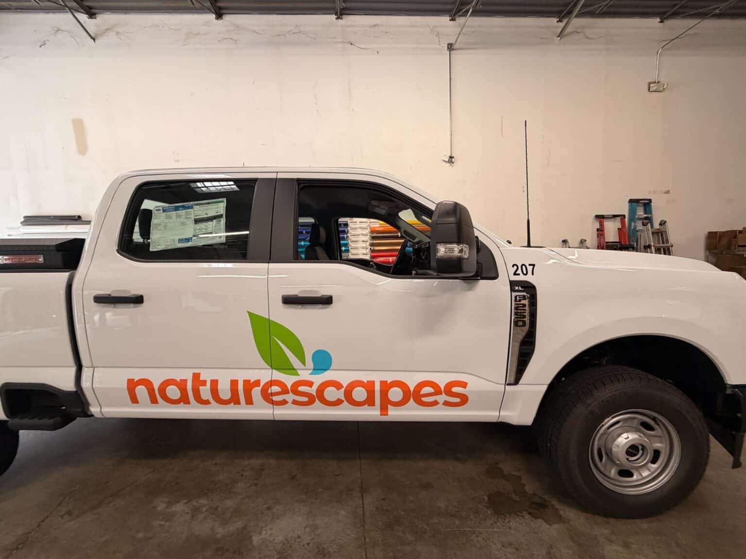 Ford F-250 truck graphics, NatureScapes, Atlanta, GA, by High Stakes Creative