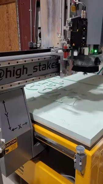 Video: Routing an HDU sign on the CNC (0:58)