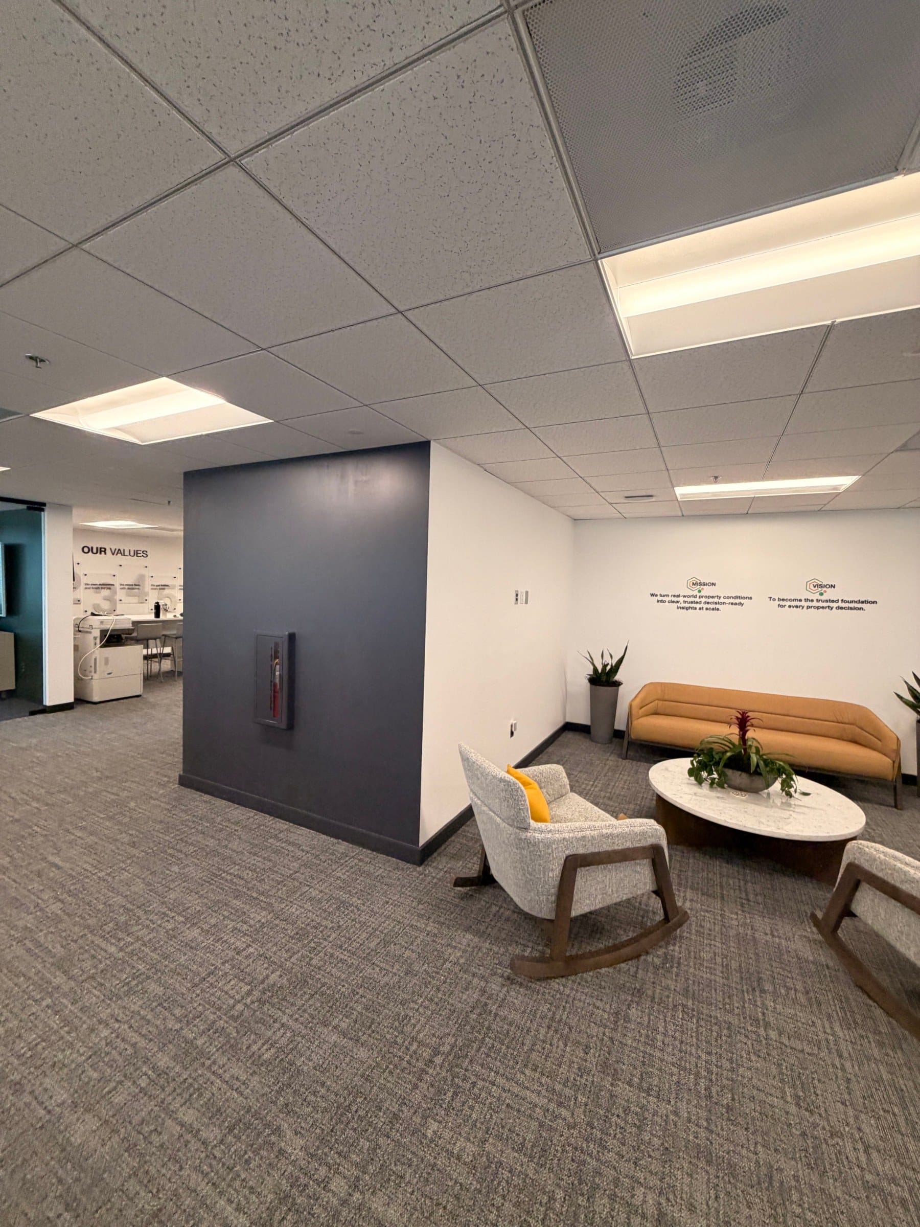 Lobby wall vinyl lettering (mission), SeekNow, Atlanta, GA, by High Stakes Creative
