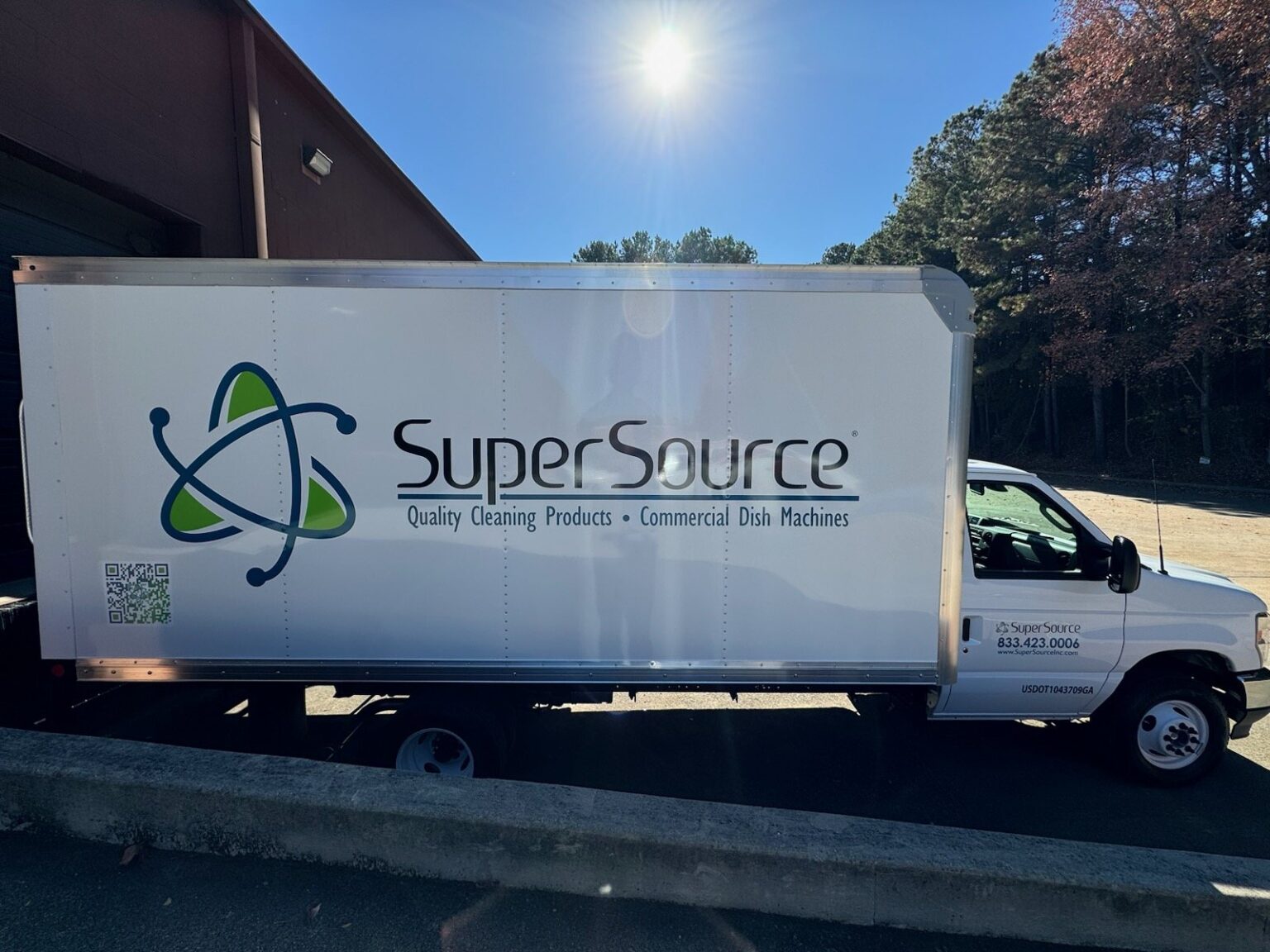 Box truck logo graphics, Super Source, by High Stakes Creative