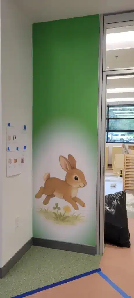 Illustrated classroom wall mural, by High Stakes Creative, serving Cumming, GA